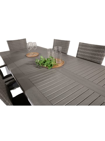 ebuy24 Gartenmöbel-Set Albany (7-teilig) Grau 90 x 152 cm