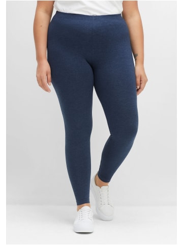 sheego Leggings in indigo meliert