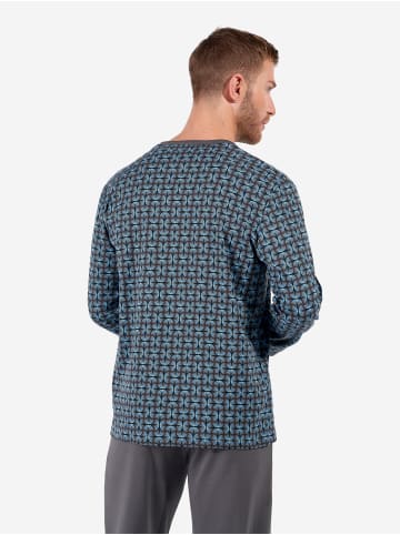 HOM Pyjama Aloys Long Sleepwear in dark grey print