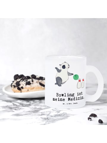 Mr. & Mrs. Panda Teeglas Panda Bowling mit Spruch in Transparent