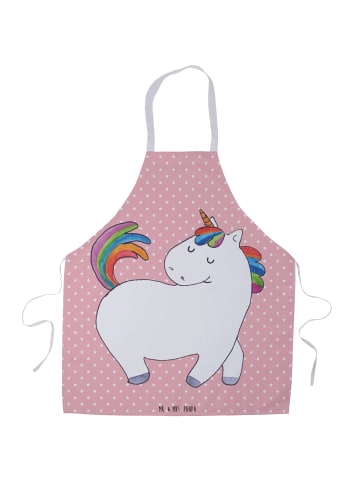 Mr. & Mrs. Panda Schürze Einhorn Stolzieren ohne Spruch in Rot Pastell
