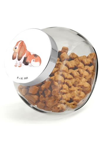 Mr. & Mrs. Panda Bonbonglas Hund Basset Hound ohne Spruch in Weiß