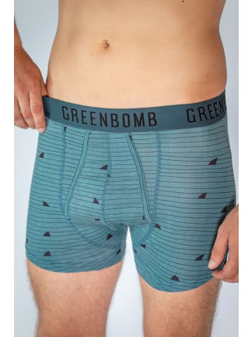 GreenBomb Trunk Animal Sharks in Blauer Stein