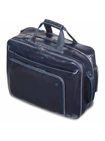 Piquadro Blue Square 2-Rollen Businesstrolley Leder 51 cm Laptopfach in night blue