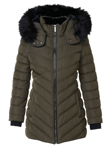 KOROSHI Wattierte Damenjacke mit Kapuze extraib in khaki