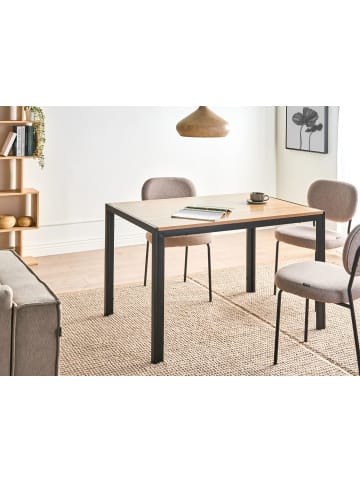 Beliani Esszimmertisch MANN in Braun/Schwarz - (W) 70 x (H) 75 x (L) 120 cm