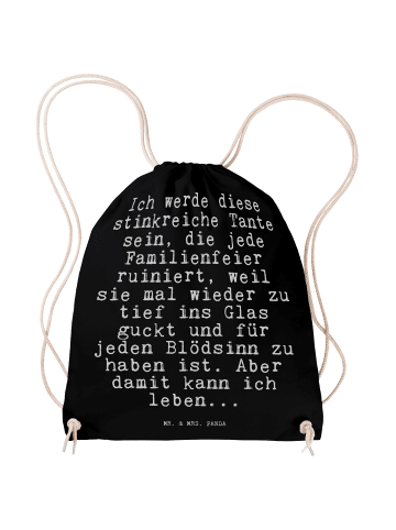 Mr. & Mrs. Panda Gym Bag Ich werde diese stinkreiche... mit Spruch in Schwarz