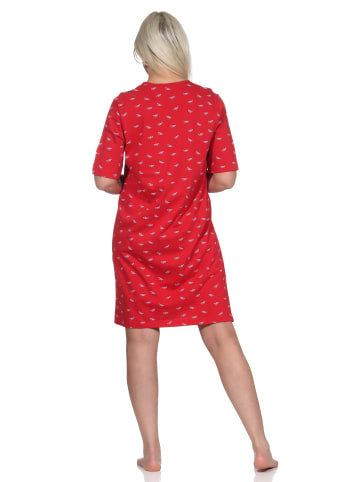 NORMANN kurzarm Nachthemd - 73261 in rot