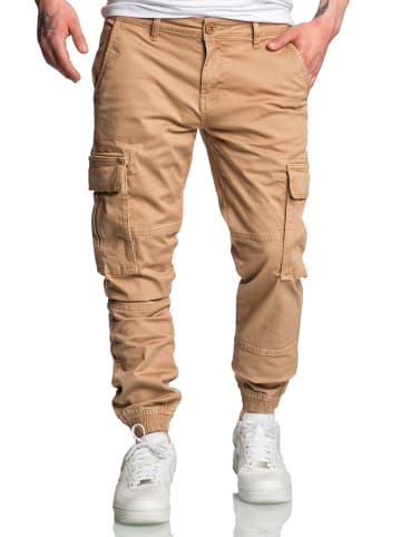 Amaci&Sons Cargo Jogger-Chino PLANO in Beige