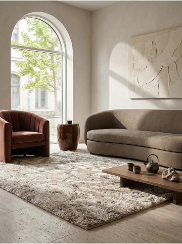 KADIMA DESIGN Hochflor-Teppich Flauschig DOVEL Berber Abstrakt Wohnzimmer Modern in Natur