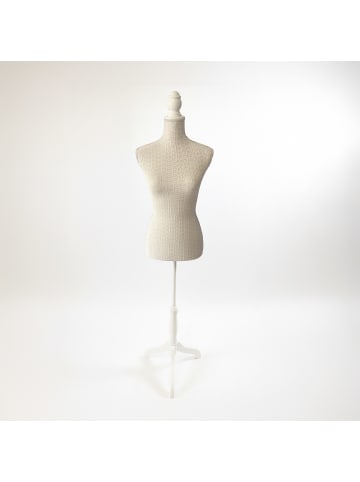 relaxdays Schneiderpuppe in Beige/ Weiß