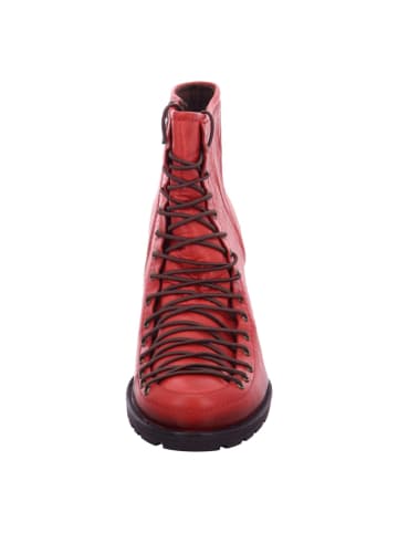 Esgano Damenschnürrstiefel kalt Absatz  in  Rot