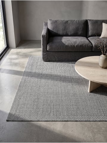 KADIMA DESIGN Teppichläufer Uni flachgewebt pflegeleicht Wohnzimmer Flur Esszimmer in Grau