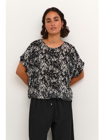 Kaffe Ärmellose Bluse KAamber in Black/White Graphic Snake