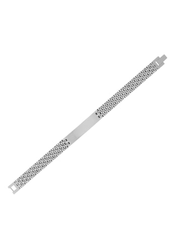 Adeliás Unisex Armband – Gliederarmband aus Edelstahl 20,5 cm in silber