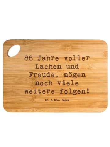 Mr. & Mrs. Panda Brotzeitbrett Spruch 88. Geburtstag Freude mit ... in Braun
