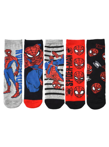 Spiderman 5er Pack Marvel Spiderman Socken Kindersocken Söckchen in Mehrfarbig