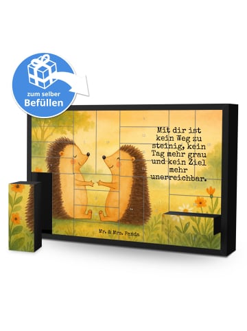 Mr. & Mrs. Panda Befüllbarer Adventskalender Igel Liebe Design m... in Weiß