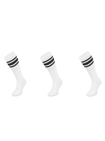 COFI 1453 Basketsocken Schwarz gestreift OneSize Weiß in Weiß