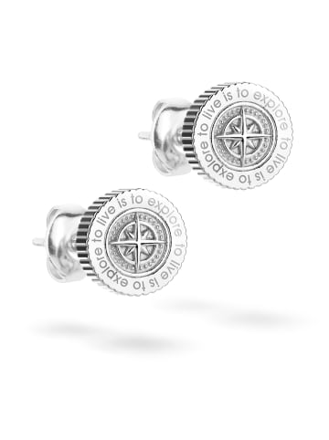 FYNCH-HATTON Ohrstecker The Northstar Coin in silber