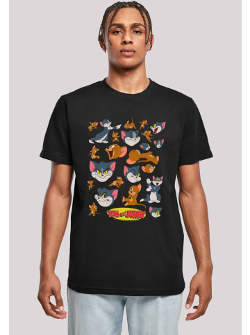 F4NT4STIC T-Shirt Tom und Jerry Many Faces in schwarz