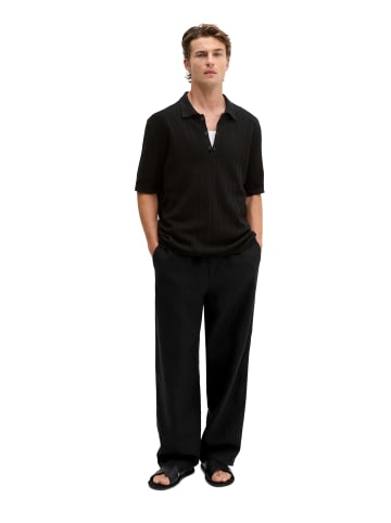 Marc O'Polo Strick-Poloshirt regular in Schwarz