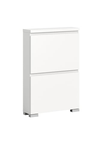 ebuy24 Schuhschrank Shoelove Weiß 60 x 18 cm
