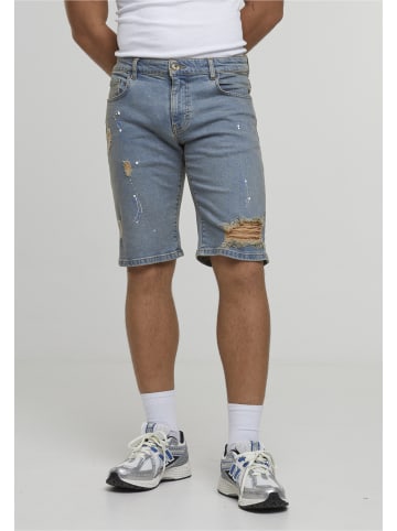 2Y Premium Denim Short in sand blue