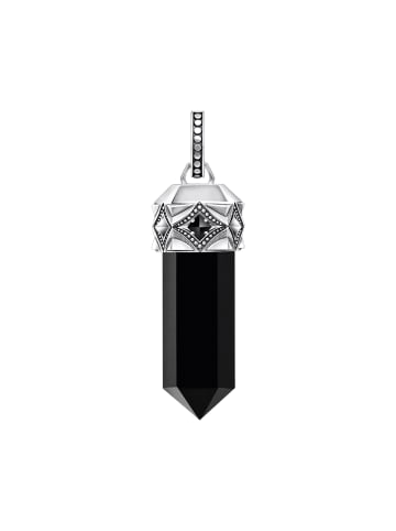 Thomas Sabo Anhänger Schwarzer Onyx In Kristallform Silber in silber, schwarz
