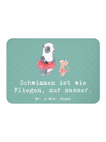 Mr. & Mrs. Panda Kühlschrankmagnet Schwimmen wie Fliegen mit Spruch in Meeresbrise