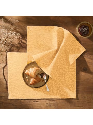 Erwin Müller Jacquard, Baumwollmischung, Gewebt Tischset 2er-Pack Hamm in mango