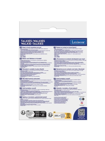 LEXIBOOK® Digitale Walkie-Talkies Reichweite 5 km mit Taschenlampe