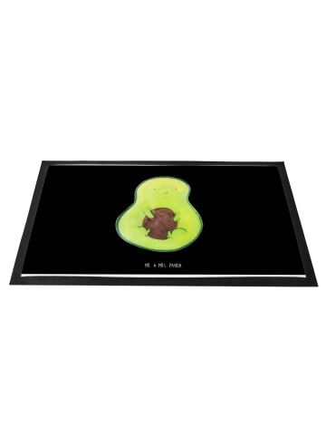 Mr. & Mrs. Panda Schmutzmatte Avocado Kern ohne Spruch in Schwarz