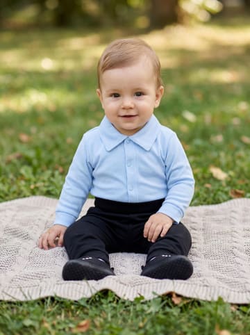 TupTam Baby Jungen Langarm Kurzarm Body mit Kragen in blau