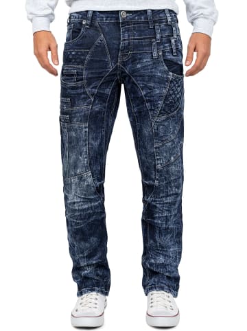 KOSMO LUPO Herren Regular Fit Jeans Stonewashed in Blue