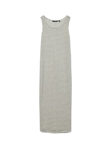 Vero Moda Gestreiftes Tankkleid Midi-Kleid Ärmellos mit Rundhals in Grau