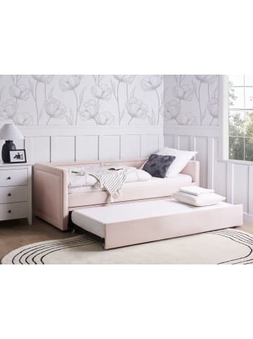 Beliani Tagesbett MIMIZAN in Rosa - (W) 184 x (H) 76 x (L) 216 cm