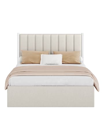 VASAGLE Bettgestell Kacy in Beige - (B)143.4 x (H)110 x (T)209.3 cm