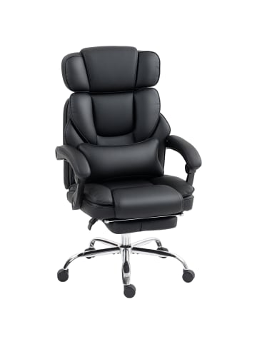 HOMCOM Bürostuhl-69L x 72B x 118-126H cm-Schwarz