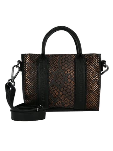 Cowboysbag Glam Newburgh Mini Bag Handtasche Leder 18.5 cm in croco bronze - black