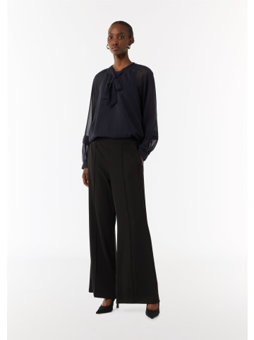 comma Bluse langarm in Blau