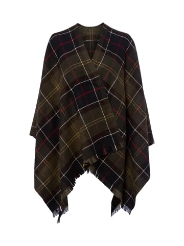 Barbour Poncho Staffin Tartan Serape in grün marine - 0002