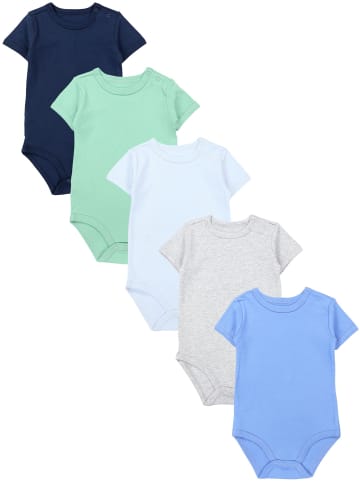 TupTam Jungen Baby Body Kurzarm 5er Pack in braun/grün