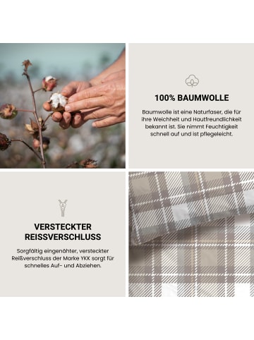 Schiesser Feinbiber Bettwäscheset Metor – 2-teilig in Taupe