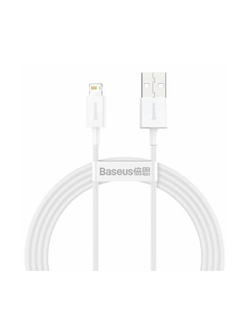 Wisam® Baseus Schnell-Ladekabel USB auf Lightning 2.4A 1,5m (weiß)
