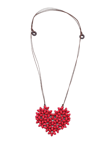 collezione alessandro Lange Kette " Blossom " in rot