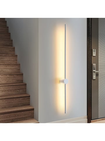 ZMH Wandleuchte LED in weiß L 100CM Schwenkbar warmweiß 3000K lange Ganglampe