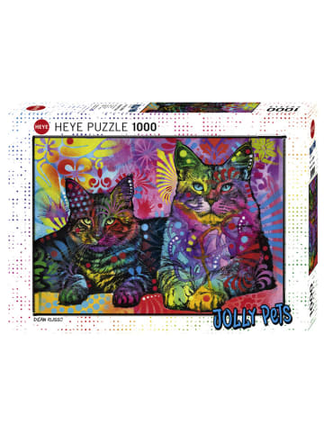 HEYE Devoted 2 Cats | Anzahl Teile: 1000, Maße (B/H): 70 x 50 cm, Puzzle, Jolly Pets