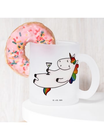 Mr. & Mrs. Panda Tasse Einhorn Blümchentail ohne Spruch in Transparent