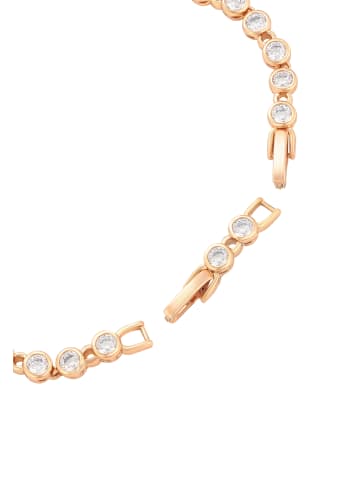 faina Women Crystal-Studded Bracelet in Rose Gold White